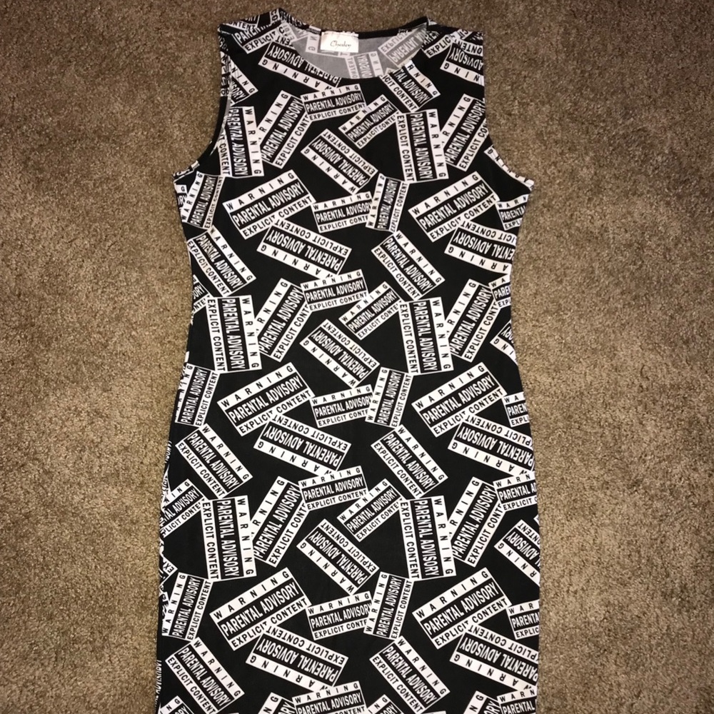 Black & White Printed Dress